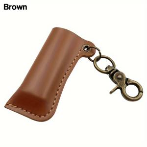 TEMU 빈티지 스타일 인조 가죽 라이터 케이스, 스냅 클로저, 남녀 공용 보호 보관 커버