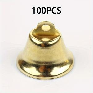 TEMU 빈티지 스타일 벨 100개, 작은 개방형 호른 벨, 전통적인 풍경, 새해, 발렌타인데이, 부활절, 주얼리 공예 용품 및 이벤트 장식에 적합.