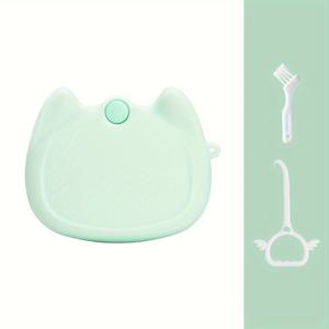TEMU 귀여운 & 휴대용 실리콘 교정기 케이스 (끈 포함) - 무취, 구강 보관함 및 확장기 정리함, 여행 및 야외 활동에 이상적
