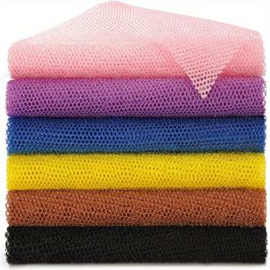 TEMU 6-팩 목욕 넷 스펀지, 각질 제거 메쉬 바디 스크러버, 무취, 빠른 건조, 쉬운 보관 - 전신 각질 제거 및 거품 개선을 위한 재사용 가능한 넷 샤워 스크럽