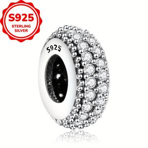 TEMU 1개 925 스털링 실버 팔찌 또는 목걸이 스페이서 비드 DIY 주얼리 액세서리 만들기용 (1.01g)