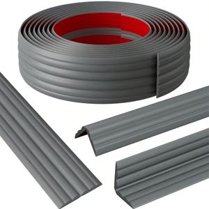 TEMU 1개 4cmx2m 유연한 벽 몰딩 트림, 접착식 타일 에징 트림, 자가 접착 내부 외부 코너 트림, 바닥 문 천장 베이스보드 홈 데코 및 보호용