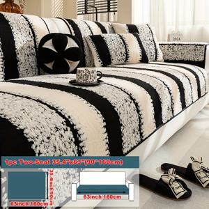 TEMU 두꺼운 따뜻한 플러시 소파 커버 1개, 심플한 모던 스타일의 푹신한 미끄럼 방지 통기성 소파 커버, 반려견 친화적, 고양이 스크래치 방지 소파 보호대, 침실, 사무실 및 거실의 홈 데코용.