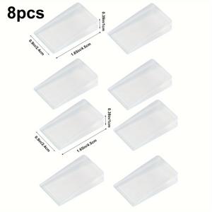 TEMU 가구 수평 조절을 위해 설계된 웨지 심 4/8개입, 하드 웨지 테이블 패드, 화장실용 플라스틱 웨지 패드, 고무 텍스처의 가구 수평 웨지, 불평등한 문과 바닥 조절에 이상적.