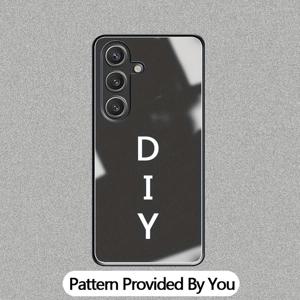 TEMU 삼성 갤럭시 S25/S24/S23/S22/S21/S20/에지/+/페/울트라 5G용 맞춤형 DIY 폰 케이스, 개인화된 폰 케이스 이미지, 생일, 커플, 가족 및 애완견 사진 맞춤 매트 소프트 엣지 아크릴 미러 유리 보호 커버