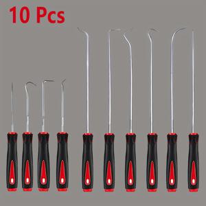 TEMU 10개입 고강도 정밀 오일 씰 후크 키트 (듀얼 주입 몰딩 핸들 & 인체공학적 그린/핸들 포함) - O-링 & 개스킷 제거 도구 세트 (캠 & 후크 포함), , 전자 제품 수리 - 정비공을 위한 이상적인 할로윈/크리스마스 선물