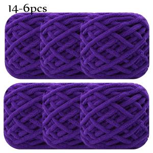TEMU 6개입, 570G/20.1Oz의 멀티 컬러, 부드럽고 두꺼운, 푹신한 1겹 청키 얀, 100% 폴리에스터 재질, 직경 8mm. 따뜻한 이 얀은 모자, 스카프, 담요, 가방 등을 뜨개질 및 코바늘 뜨개질 프로젝트에 적합합니다.|뜨개실