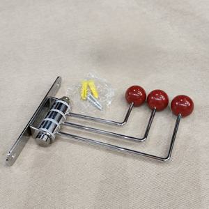 TEMU 1개 레트로 장식 벽걸이 후크 - 옷, 모자 & 가방용 다기능 회전 금속 & 나무 후크 | 쉬운 설치, 침실 & 거실용 스타일리시 디자인 | 4가지 색상으로 제공, 거실 정리함 | 벽걸이 후크 | 노란색 손잡이 디테일, 프레피 룸 장식, 후크