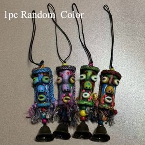 TEMU 수제 윈난 민족 풍경 - 나무와 종, 티베트/버마 스타일 토템 장식, 술과 구슬, 실외/걸이 장식, 러스틱 중국 악기 선물