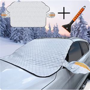 TEMU 범용 자동차 윈드실드 커버, 9개의 숨겨진 자석, 얼음 및 눈 날씨용, 45