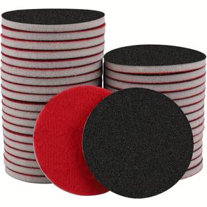 TEMU 20개입 3인치 부드러운 유연한 샌딩 스펀지, 습식/건식 사용, 목재, 건축용 석고보드, 금속, 페인트 및 자동차 바디 수리용 180-3000 그릿 실리콘 카바이드 사포 - 안전한 장착을 위한 빨간색 & 회색 접착 백킹