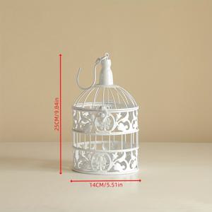 TEMU 미국 빈티지 주철 장식 새장, 전시 장식품, 소품, 유럽 호텔 웨딩 새장.