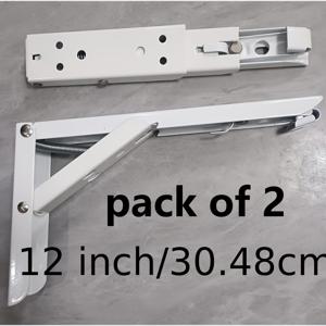 TEMU 2개입 강철 접이식 서랍대 지지대 - 스프링 로드, 공간 절약, 벽면 마운트 지지대, DIY 테이블 및 벤치 프로젝트용, 부하 지지 디자인, 스크류 포함, 람인테이트 지지대 옵션, 벤치 지지대|현대 지지대 디자인|스프링 로드 지지대, 서랍대 지지대 지지대