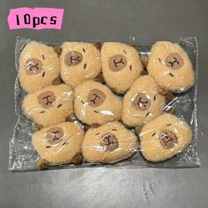 TEMU 10개 카피바라 봉제 인형 액세서리, 입체 폴리에스터 소재, 귀여운 봉제 물 장식, 공예 용품, 가방, 신발 및 주얼리에 적합; 원하는 곳에 붙이기 위해 당신의 고무줄을 사용할 수 있습니다.