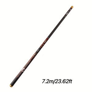 TEMU 신형 초경량 하드 28톤 카본 스트림 로드 짧은 섹션 접이식 낚싯대 3.6미터/11.81피트 - 7.2미터/23.62피트 휴대용 잉어 및 농어 핸드로드 (선택 가능한 짧은 섹션 보관 가능)|낚시대