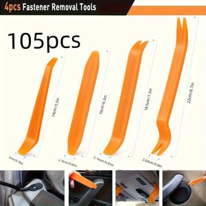 TEMU 1세트/105피스 자동차 수리 부품 키트 (분해 도구 포함), GM 전용 나일론 플라스틱 리벳, 도어 패널 충돌 방지 클립 키트, 차량 정비 및 차체 트림 패널 수리용