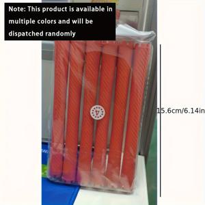 TEMU 6개 세트 연장형 플라스틱 콜드 웨이브 롤러 - 긴머리와 짧은 머리를 위한 전문가용 살롱 헤어 롤러, 내열성 퍼름 롤러 다색 옵션(핑크, 노랑, 파랑, 초록, 오렌지, 보라) - 홈 & 살론 사용, 광택 있는 마감 롤러 | 매끄러운 표면의 헤어 롤러