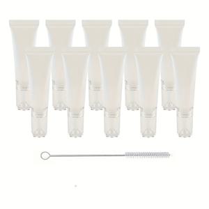 TEMU 10ml 디스펜싱 병 세트 5개/10개 - 파운데이션, 로션, 에센셜 오일, 크림, 바디 로션용 - 정밀 디스펜싱, 휴대용 & 청소 브러쉬 포함|트래블보틀