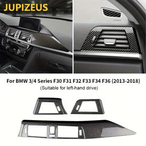 TEMU JUPIZEUS BMW 대시보드 패널 에어 아웃렛 커버, ABS 카본 파이버 스타일 자동차 센터 콘솔 프론트 댑보드 에어 벤트 커버 (BMW F30 F31 F32 F34 F36용)