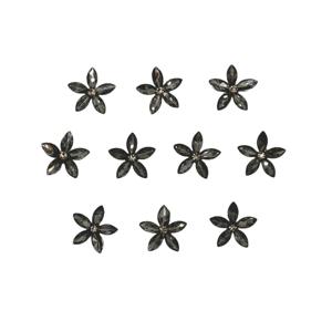 TEMU 10개 고품질 빛나는 유리 스톤 꽃 패치 - 가방, 헤어핀, 신발, 양말, 모자 DIY 장식 액세서리용