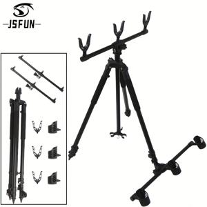 TEMU 유럽 스타일 낚시, 잉어 낚시, 바다 낚시 플랫폼, 알루미늄 합금 로드 홀더, 접이식, 휴대용, 홀더 헤드 및 휴대 가방 포함.