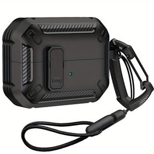 TEMU 삼성 갤럭시 버즈 3/ 버즈3 프로 케이스 커버, 충격 방지 보호 하드 케이스와 리니어드가 있는 갤럭시 버즈 3 프라