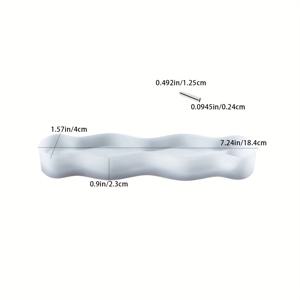 TEMU DIY 향로 및 캔들 홀더용 1개 DNEJIU 웨이브 디자인 에폭시 레진 몰드 - 다색 옵션 포함 수제 공예 몰드, 재사용 가능한 홈 데코 용품