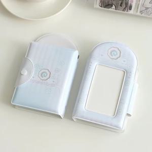 TEMU 3인치 만화 테마 사진 앨범 - 귀여운 별과 하트 디자인 - 플라스틱, 사각형, 빈 바인더로 사진과 카드를 수집할 수 있습니다. 어린이를 위한 완벽한 애니메이션 팬, 수집 앨범 | 만화 디자인 | 플라스틱 바인더, 사진 앨범