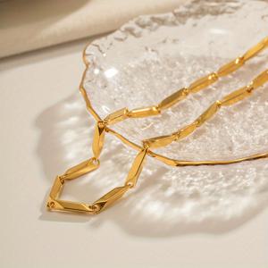 TEMU 여성 힙합 체인 목걸이, 18K 금도금 316 스테인리스 스틸 재질, 남녀 모두에게 적합한 패셔너블한 주얼리 선물, 방수 및 비자성, 다기능 기능.