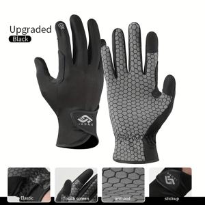 TEMU 1쌍 승마용 장갑 통기성 손바닥 미끄럼 방지 터치스크린 세탁 가능 야외 사이클링 스포츠용