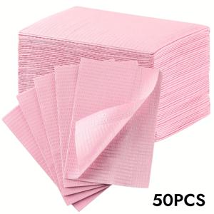 TEMU 50개 사용 후 폐기 가능한 네일 아트 테이블 매트 - 접이식, 3층 보호 청소 패드, 매니큐어 및 페디큐어 스테이션용; 아크릴, 젤 및 네일 케어 도구용 재사용 가능한 보관용품; 가정 및 전문 용도용 다양한 색상의 장식 테이블 커버