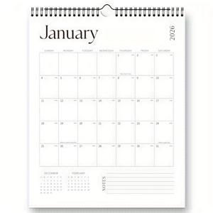 TEMU 2026년 1월~2027년 6월 플래너. 18개월 현재 날짜가 특징이며, 걸이형 디자인으로 편리한 메모를 위한 지우개 페이지가 포함되어 있습니다. 사무실, 가정 및 학습 목적에 적합합니다.