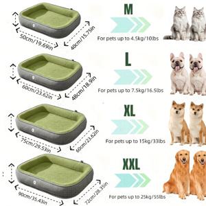 TEMU 2025년 업그레이드 버전의 겨울철 따뜻한 애완 동물 소파는 사계절에 적합하며, 두껍고 탈부착 및 세탁 가능한 애완 동물 매트리스가 특징입니다. 소형, 중형 및 대형 고양이 및 강아지에게 설계되었습니다.|쇼파|이불|소파