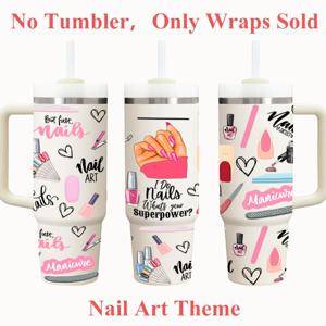 TEMU 2개 세트 컵 없음, 스티커만 발렌타인데이 선물 생일선물 메이크업 네일아트 리본 하트 나비 거북이 소 해골 여성을 위한 디자인 40oz UV DTF 전사 데칼 Libbey 유리 머그 DIY 랩 워터프루프 스티커 병 데칼 - 고품질