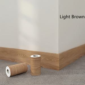 TEMU 1롤/10미터 리얼리스틱 나무 무늬 수리 테이프, 바닥 가구 재생용 접착식 스커트 스티커 홈 테이프