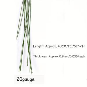 TEMU 100개 녹색 꽃무늬 와이어 스티머 20-26 게이지, 꽃무늬 스티머, 인공 꽃 장식, 케이크 타퍼, 가든, 헤어 크라운 장식 액세서리