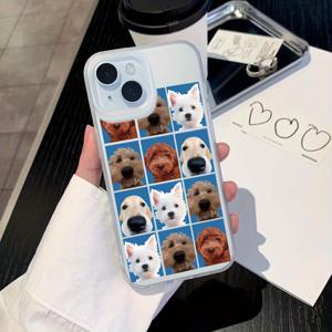 TEMU 아이폰 16 15 14 11 프로 맥스 미니 XR XS X 7 8 플러스용 귀여운 강아지 사진 폰 케이스, 소프트 TPU 무광 백 커버