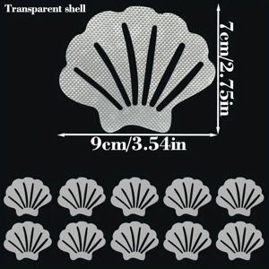 TEMU 20개 욕실 미끄럼방지 스티커, 조개 모양 미끄럼 방지 테이프, 타일 및 나무 바닥, 주방, 화장실, 방 장식용