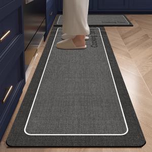 TEMU 1개, 규조토 재질 주방 매트, 긴 스트립 카펫, 욕실 미끄럼 방지 러그, 현관 매트, 세탁실 매트, 미끄럼 방지 안전 - 욕실, 주방 및 세탁실에 적합 - 주택 소유자 및 임차인에게 이상적인 선물 - 빠른 흡수력