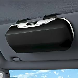 TEMU 안경 케이스, 햇빛 가리개, 안경 클립, 운전자 및 승객 모두를 위한 범용 보관 용기, 안경 프레임, 햇빛 가리개 액세서리, 자동차 필수품.