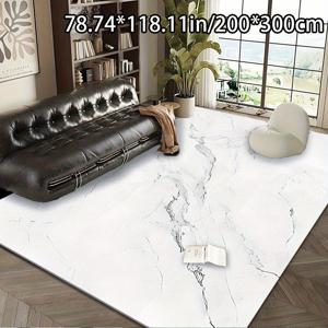 TEMU 대리석 텍스처 매트 - 7mm 두께 플러시 소프트 기계 세탁 가능 미끄럼 방지 백킹, 39