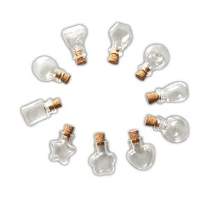 TEMU 10개 미니 유리 소원 병 (나무 마개 포함) - 고급스러운 유리 뚜껑 & 튼튼한 받침대, 공예, 향수, 아로마테라피 & 에센셜 오일 보관에 적합 - 결혼식, 생일 파티 장식으로 이상적