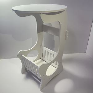 TEMU 심플 미니 침대 옆 테이블 - 기숙사 및 가정용 컴팩트 화이트 라운드 테이블 - 베드 사이드 테이블