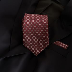 TEMU 1개 수제 넥타이 세트 포켓 스퀘어 포함, 남성 셔츠 액세서리, 레드 체크 넥타이, 발렌타인데이 선물 및 비즈니스 파티에 완벽한 선택