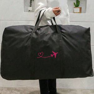 TEMU 이것은 기내 반입 디자인의 남녀공용 블랙 방진 접이식 여행 가방으로, 여행 가방 정리를 위한 것입니다. 가볍고 다기능으로 대용량이며 침실 용품 보관, 이사, 겨울 학용품 보관에 적합합니다.