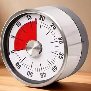 TEMU 1개 배터리 불필요 스테인리스 스틸 자석 타이머, 큰 다이얼 & 선명한 마킹 - 컴팩트 레트로 디자인, 학생, 사무실, 주방, 피트니스 및 짧은 시간 경고용 내구성 및 휴대성, 주방 타이머, 사무실 시간 관리, 모던 타이머, 타이머 시계, 초시계 타이머, 쿠킹 타이머, 뽀모도로타이머, 타임타이머, 시간타이머