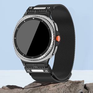 TEMU 삼성 8용 40mm/44mm 클래식 46mm & 울트라 47mm(2024-2025) 럭셔리 메탈 마그네틱 클로저 밴드 - 여름 메카 스타일 밀라노 루프 퀵 릴리스, 궁극의 편안함과 내구성|스마트워치