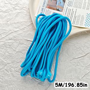 TEMU 5mm 두께 폴리에스터 섬유 땋은 로프, 196.85인치 - 애완동물 목줄, 수공예, DIY 프로젝트용 다용도 땋은 코드 - 다양한 밝은 색상, 장인 및 애완동물 주인에게 완벽, DIY 공예용 | 생동감 있는 색상 | 내구성 있는 로프, 공예용 로프