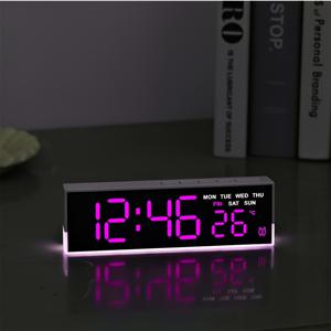 TEMU LED 디지털 알람 시계 1개, 앰비언트 조명 및 온도 표시 기능 포함 - USB 전원 스마트 침대 옆 시계, 자동 일광 절약 시간 조정 기능, 현대적인 침실 또는 사무실 장식에 적합, 이상적인 선물 및 책상용품