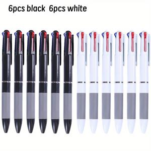 TEMU 3가지 색상 (빨강, 검정, 파랑)으로 구성된 펜 12개 세트. 학교 및 사무실에서 쓰기에 적합한 클래식 젤 볼펜.